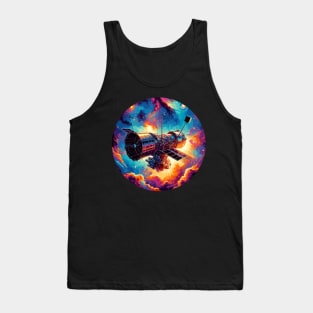 Galactic Observer - Hubble Space Telescope in Cosmos Tank Top